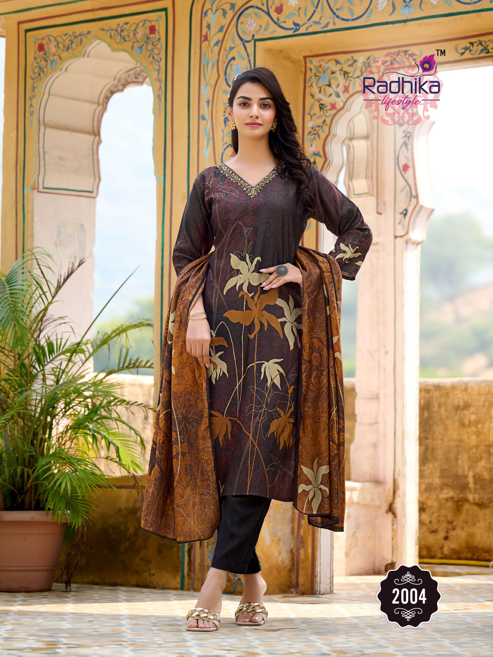 Festive Diaries Vol 2 By Radhika Shimmer Designer Kurti With Bottom Dupatta Suppliers In India