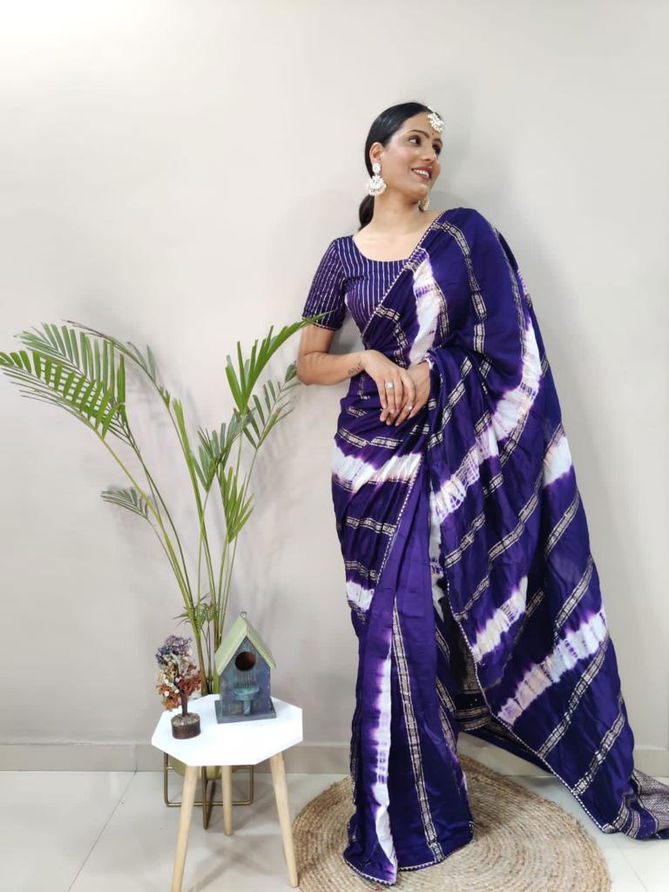 Shibori Viscose RTW By DAC Soft Rangoli Silk Designer Readymade Saree Manufacturers