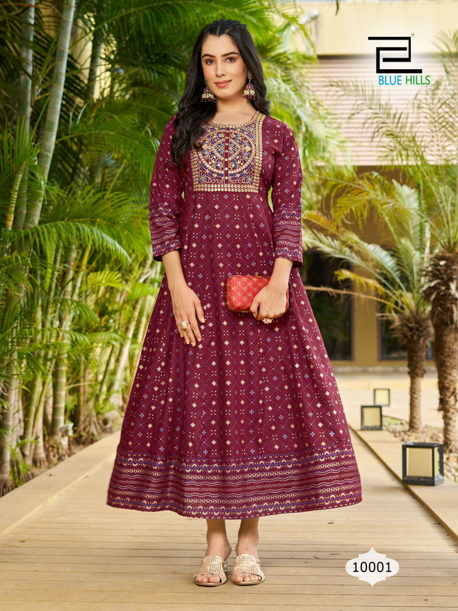 Sandwich Vol10 By Blue Hills 10001 To 10007 Long Anarkali Kurtis Wholesalers In Delhi