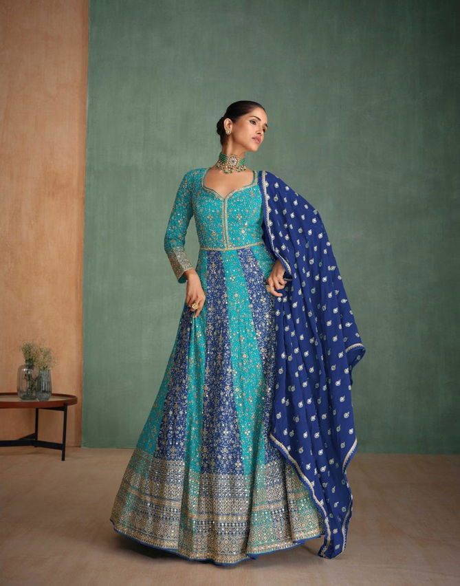 Rang Rasia By Sayuri Georgette Gown With Dupatta Suppliers In India