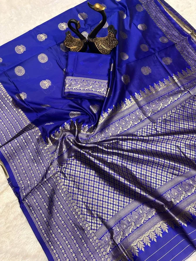 SF 772 Lichi Silk Banarasi Wedding Wear Saree Exporters In India