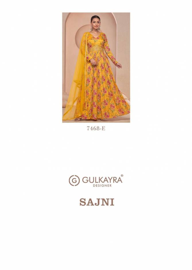 Sajni By Gulkayra Fancy Printed Wedding Wear Readymade Suits Suppliers In India