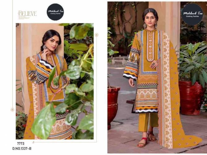 1337 A and D By Mehbbob Tex Chevron Luxury Lawn Self Embroidered Pakistani Suits Wholesale Onilne
