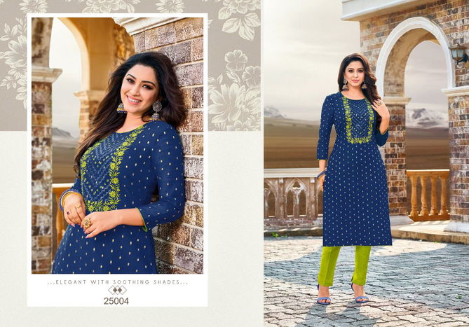 Kapil Trendz Artio Amory 3 New Fancy Wear Silk Embroidery Kurti Collection