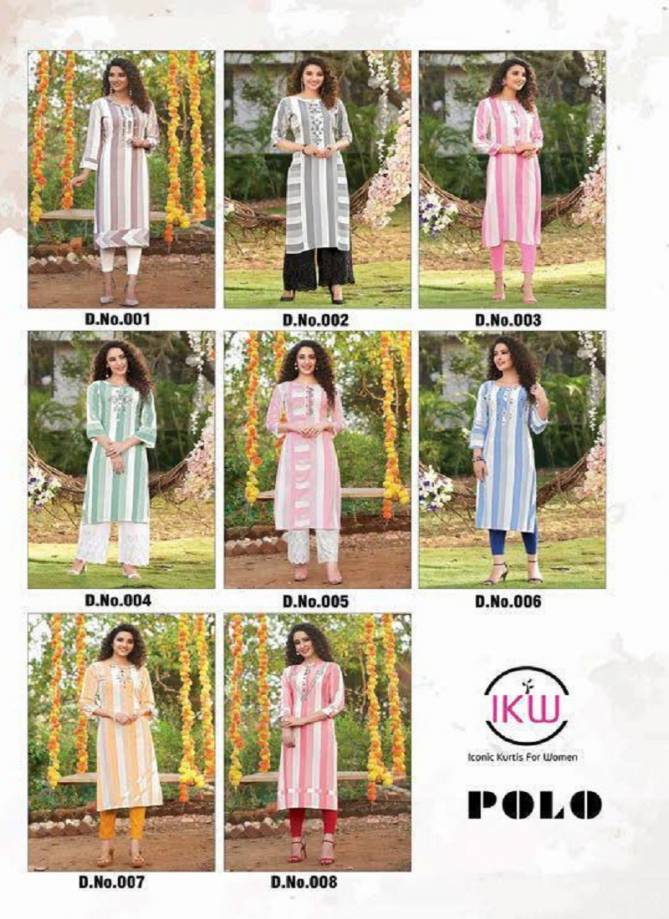 Ikw Polo Latest Designer Casual Wear Rayon Kurtis Collection 