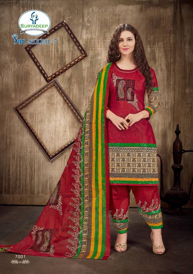 Suryadeep Ipl Sixer 7 Latest Daily Wear Printed Cotton Dress Material Collection 