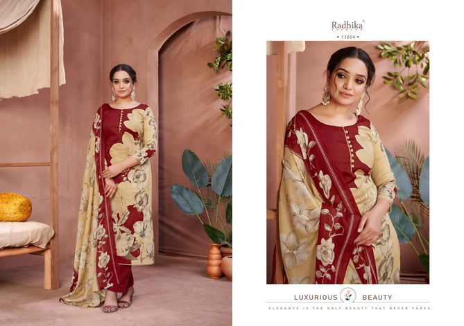 Floral By Radhika Azara Printed Zam Cotton Dress Material Wholesale Online