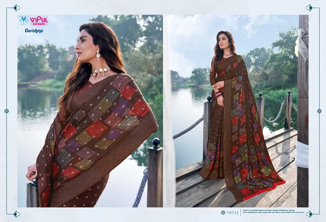 Garishma By Vipul Chiffon Daily Wear Sarees Wholesale Market In Surat