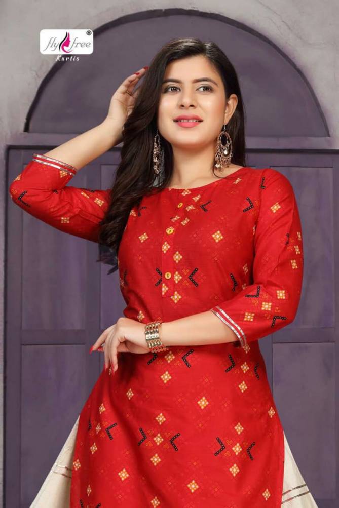 Fly Free Forest Latest fancy Designer Heavy Festive Wear Printed Fancy Kurti With Bottom Collection
