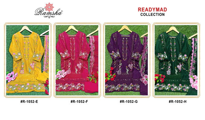 R 1052 By Ramsha E To H Pakistani Suits Catalog
