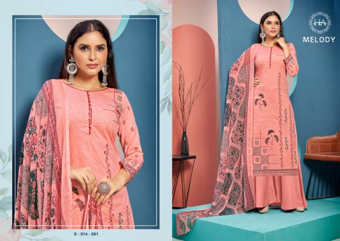 Harshit Melody Pure Cambric Cotton Fancy Designer Casual Wear Dress Material Collection
