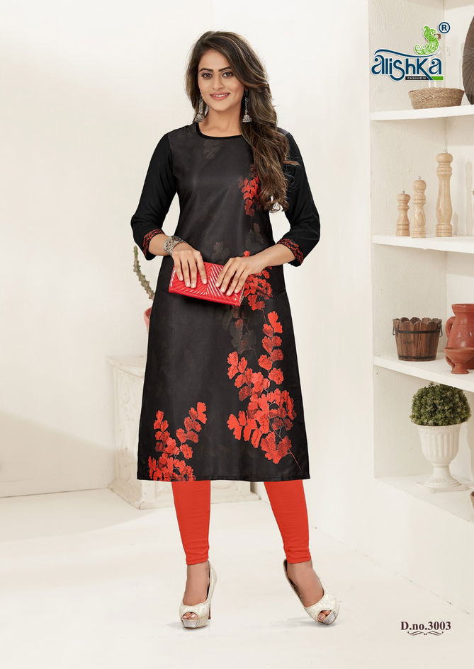 Alishka Beliza 3 New Designer Printed Rayon And Crape Kurtis Collection 