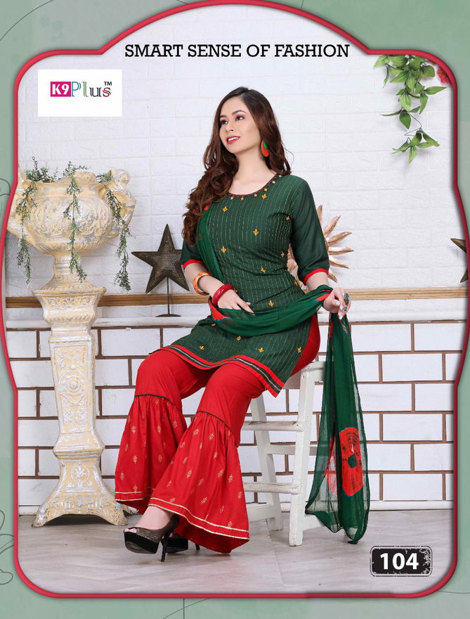 K9 Plus Pari Latest Fancy Ethnic Wear Rayon With Embroidery Work  Pattern Readymade Salwar Suit Collection
