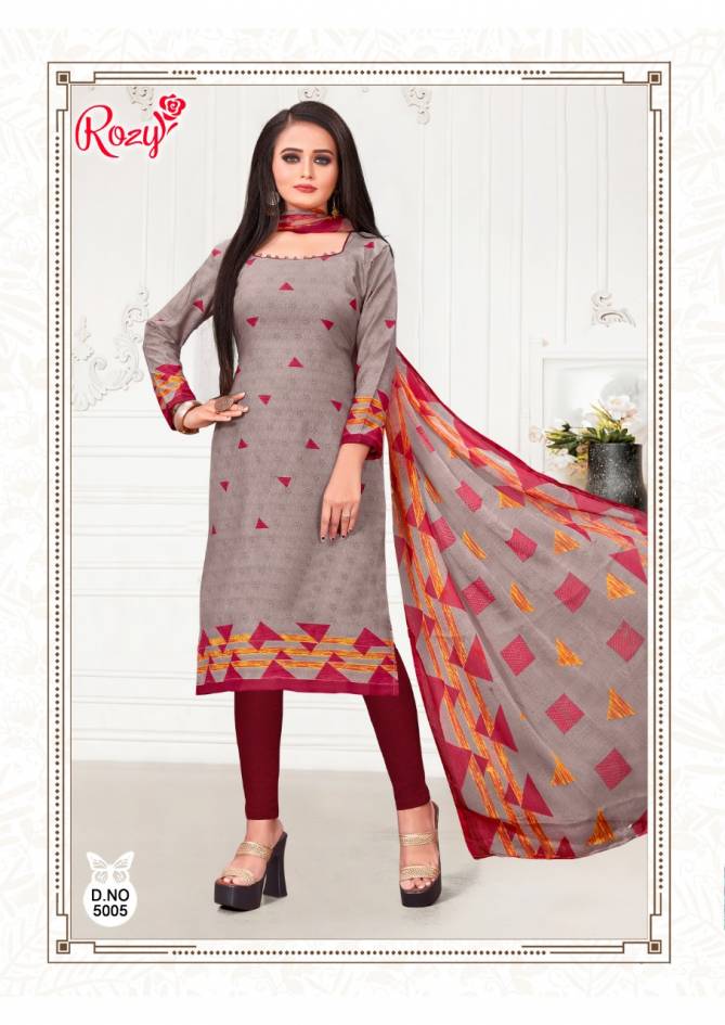 Amit Rozy 5 Micro Synthethic Fancy Casual Wear Printed Cotton Dress Material Collection
