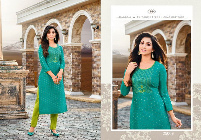 Kapil Trendz Artio Amory 3 New Fancy Wear Silk Embroidery Kurti Collection