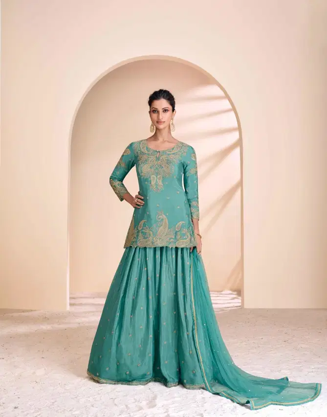 Anmol By Sayuri Designer Chinon Silk Lehenga Choli Exporters In India