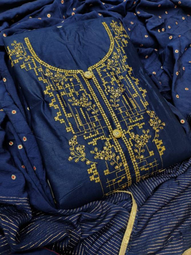 Rupali Designer Suits 1 Latest fancy Designer Cotton Neck Work Dress Material Collection
