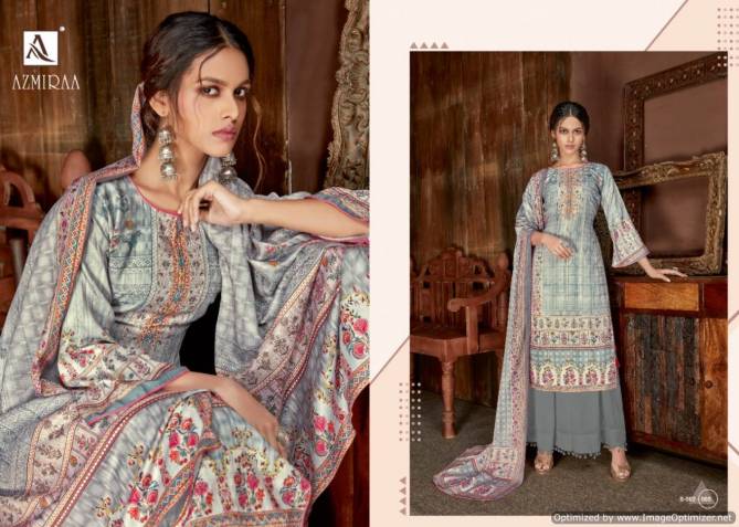 Alok Azmiraa Latest Designer Degital Printed Pure Wool Pashmina Dress Material 