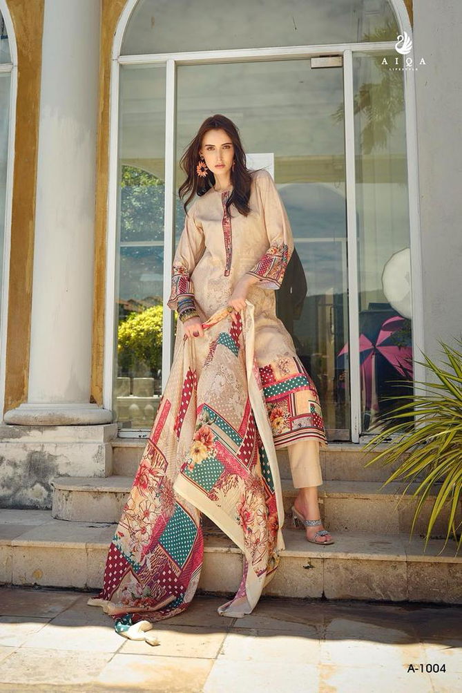 Fasurd By Aiqa Printed Pashmina Dress Material Catalog