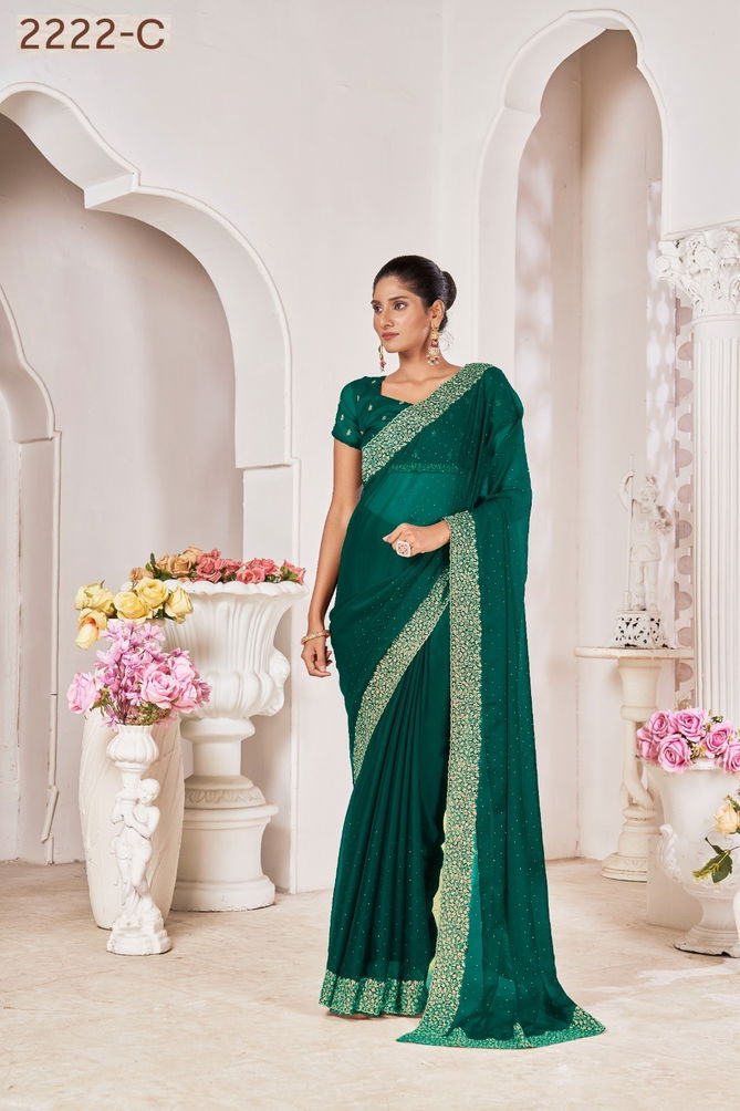 Jayshree 2222 A To D Samundar Chiffon Designer Saree Exporters In India