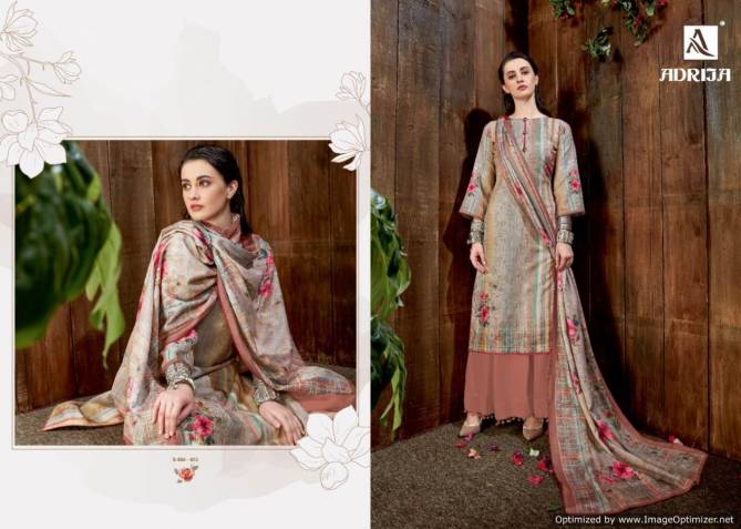Alok Adrija Latest Casual Wear Pure Wool Pashmina Digital Print with Swarovski Diamond Work Dress Material Collection 