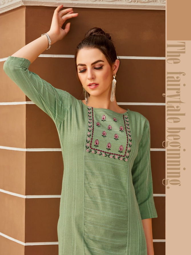 Syasii Matic Fancy Party Wear Cotton Embroidery Latest Designer Kurtis Collection
