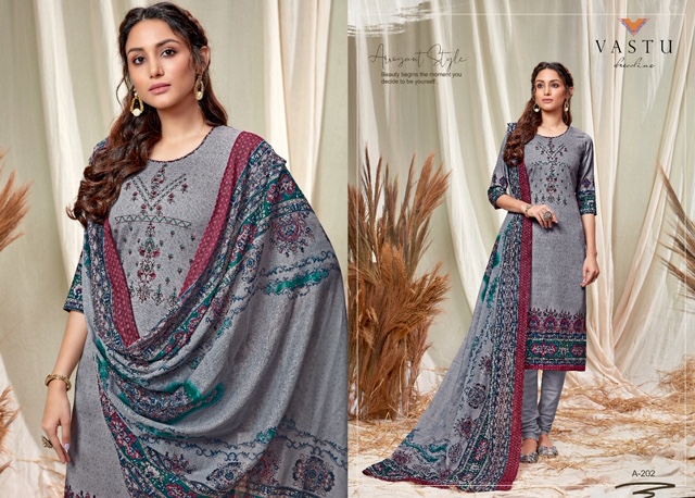Vastu Abeera Latest Casual Wear Designer Satin Cotton Print With Exclusive Work Salwar Suits Collection