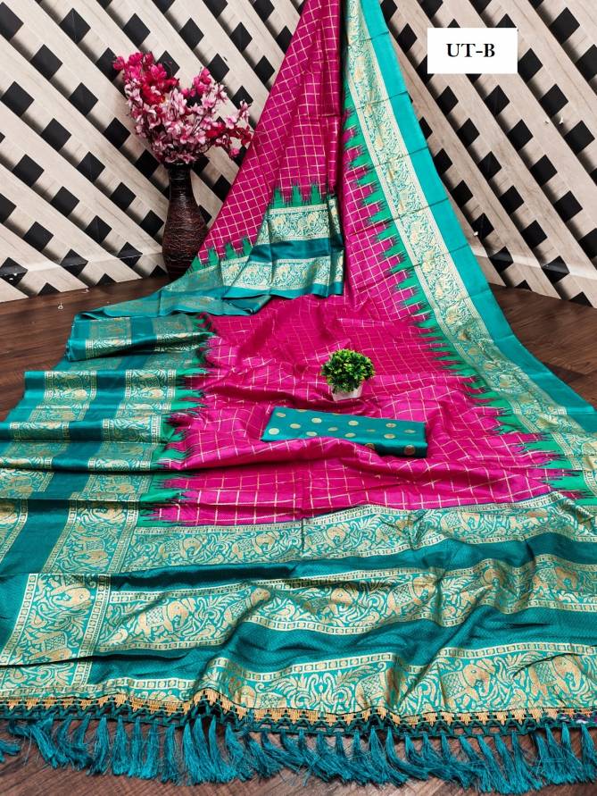 UT A To H Dola Foil Sarees Wholesale Market In Surat With Price