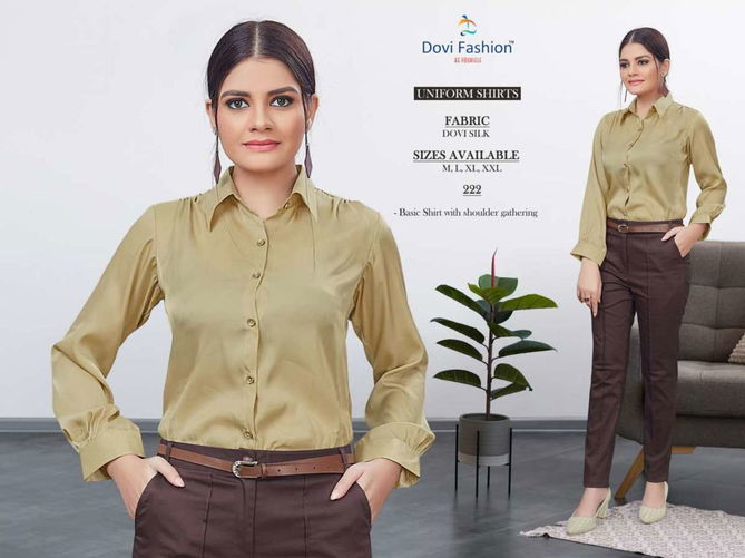 Uniform Shirts Latest Fancy Designer Casual Wear Satin Silk Shirt Collection