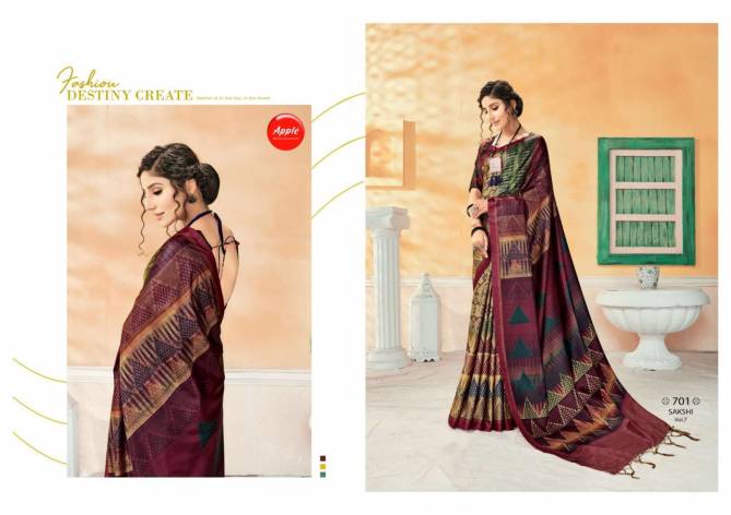 APPLE SAKSHI VOL-7 Latest Casual Regular Wear Dola Silk Saree Collection
