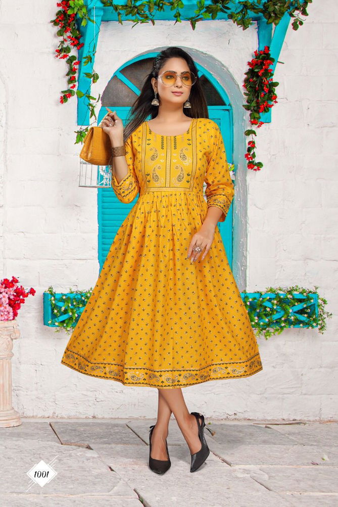 Beauty Queen Sahiba Rayon Designer Ethnic Wear Anarkali Kurti Collection