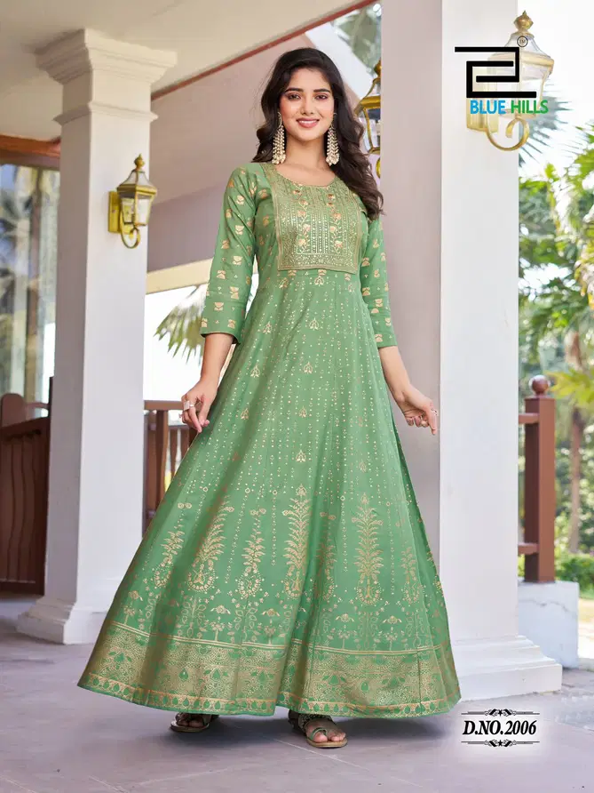 Pushpa 2 By Blue Hills Rayon Anarkali Long Kurti Orders In India