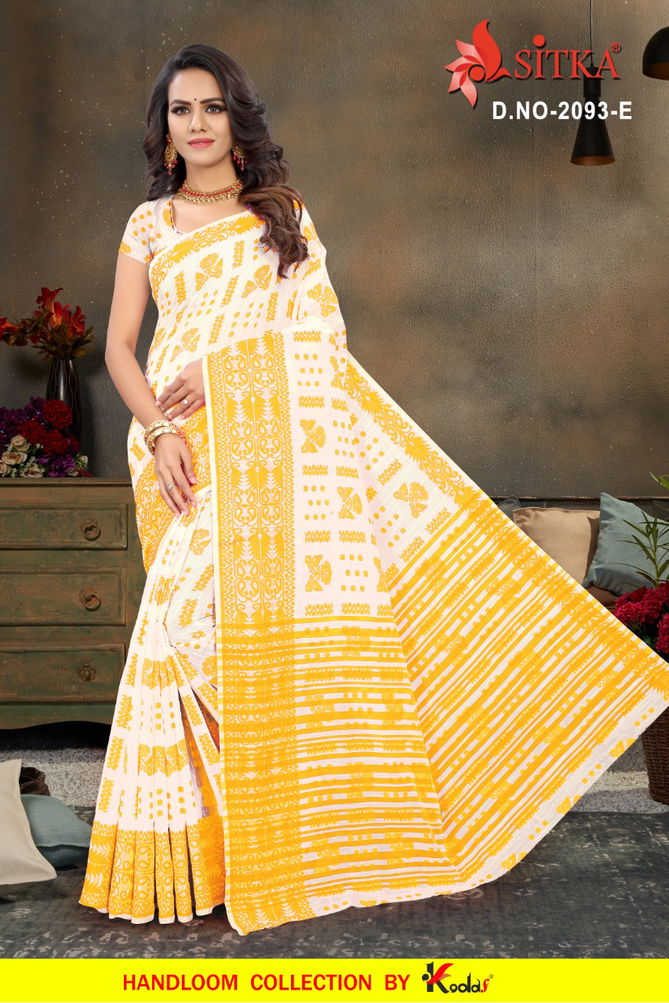 Latest Collection of Designer Printed Poly Cotton Saree  