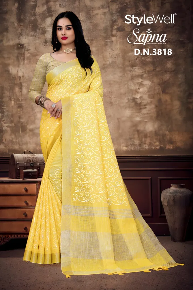 Sapna By Stylewell Linan Cotton Designer Sarees Wholesalers In Delhi