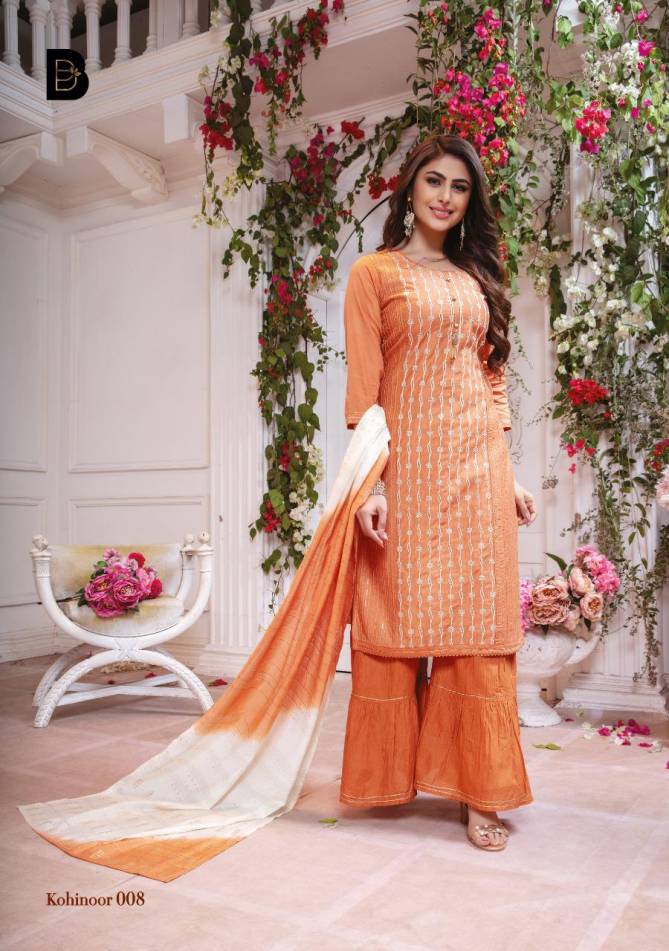 Benbaa Kohinoor Latest Fancy Designer Heavy Festive Wear Viscose Chanderi Fancy Readymade Salwar Suit Collection
