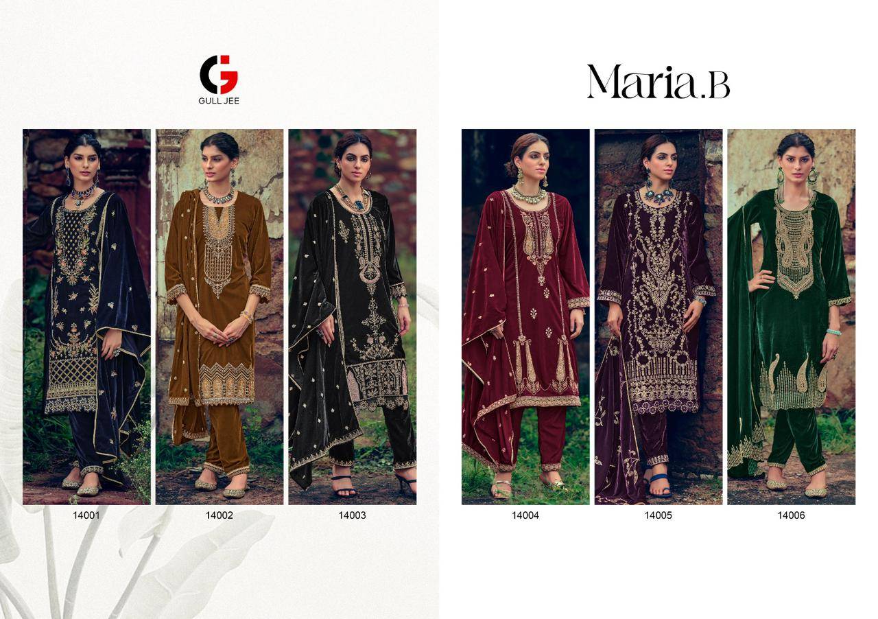 Maria B By Gull Jee Velvet Salwar Kameez Orders In India