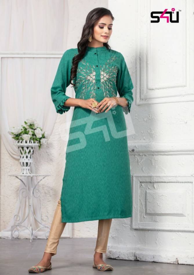 S4u Olivia 2 Latest Designer Fancy Ethnic Wear Cotton Kurti With Bottom Collection
