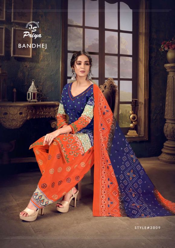 Js Priya Bandhej 3 Casual Daily Wear Cotton Printed Dress Material Collection