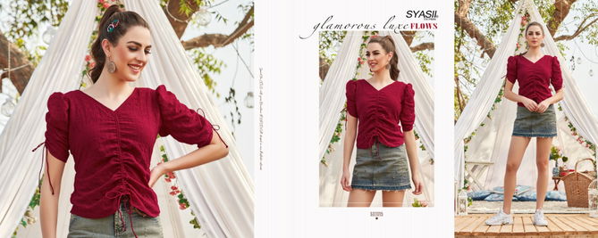 Syasii Summer Beauty Fancy Elegant Latest fancy Heavy Western Ladies Top Collection