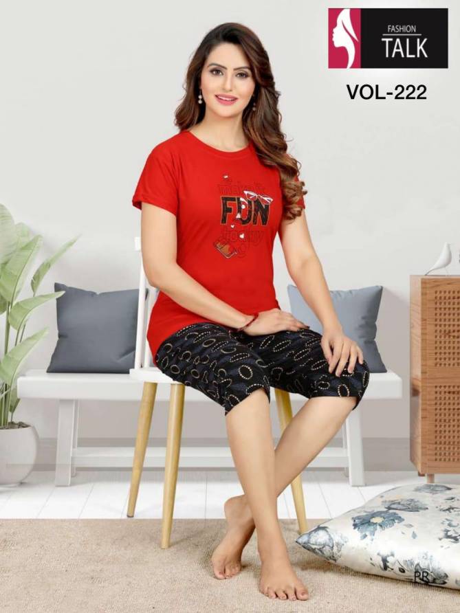 Ft Capry 222 Night Wear Heavy Hosiery cotton Night Suits Collection