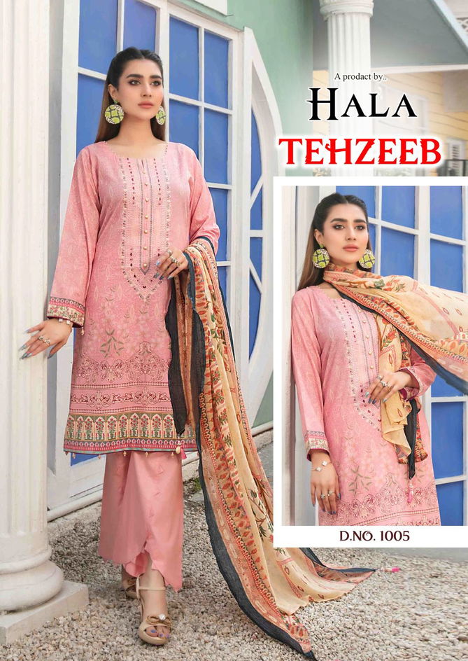 Tehzeeb By Hala Cambric Cotton Pakistani Dress Material Catalog