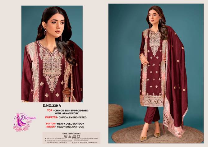 Dinsaa 239 A To C Embroidery Pakistani Suits Suppliers In India
