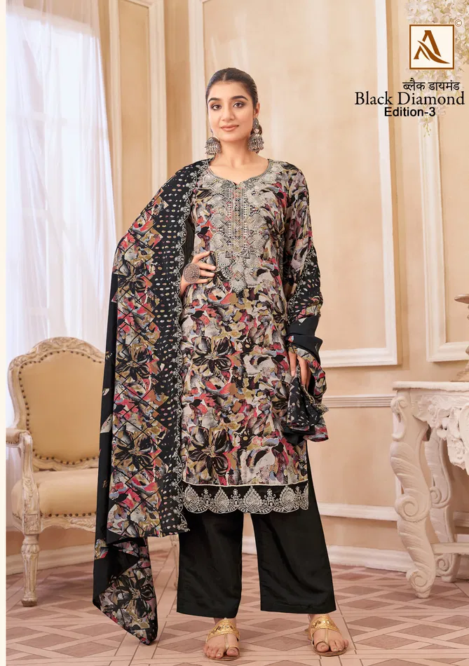 Black Diamond 3 By Alok Suit Rayon Printed Dress Material Suppliers In India