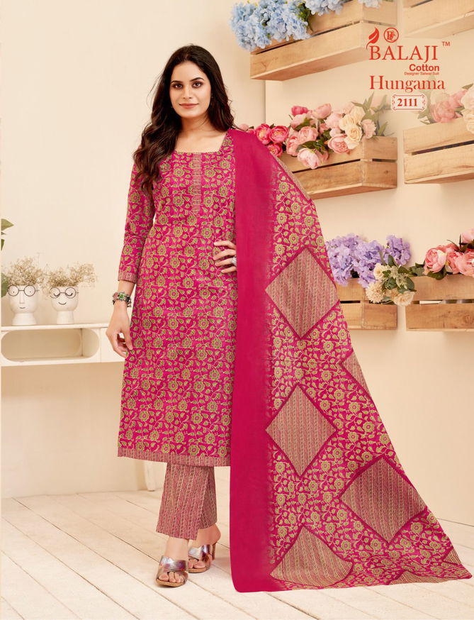 Hungama Vol 21 By Balaji Pure Cotton Printed Dress Material Online Wholesale