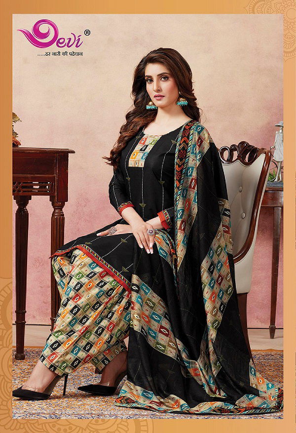 Devi Khushi Latest Printed Patiala Regular Wear Pure Cotton Readymade Collection
