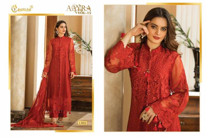 Cosmos Aayra 15 Latest Fancy Festive Wear Designer Fox Georgette Net With Heavy Embroidery Work Pakistani Salwar Suits Collection