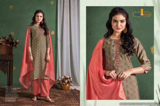 Tunic House Eba 3 Muslin Silk Fancy Ethnic Wear Designer Ready Made Collection

