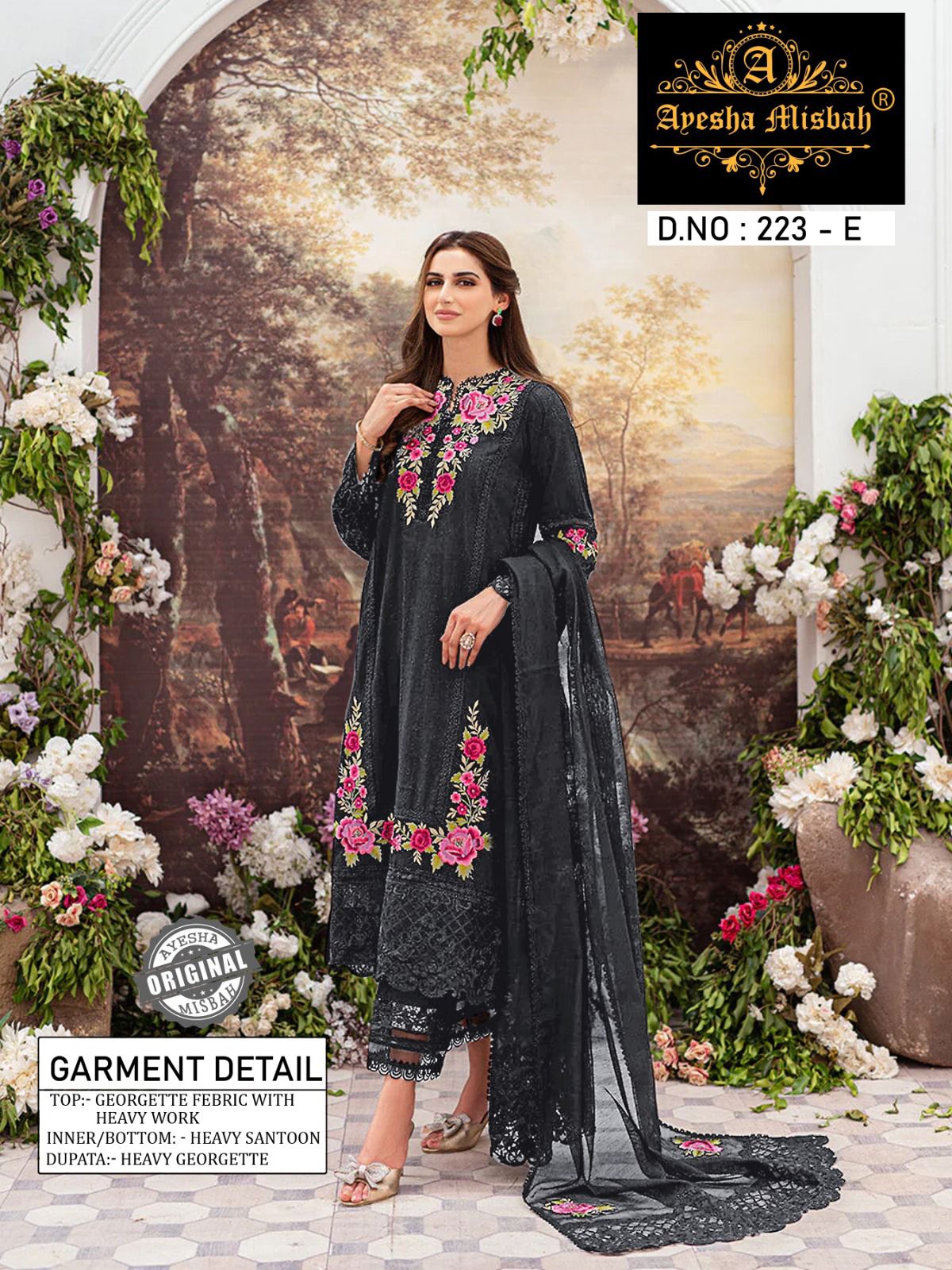 Ayesha Misbah By AM 223 Georgette Pakistani Suits Catalog