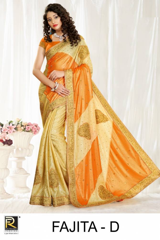 Ronisha Fajita Latest Designer Festive Wear Worked Saree Collection
