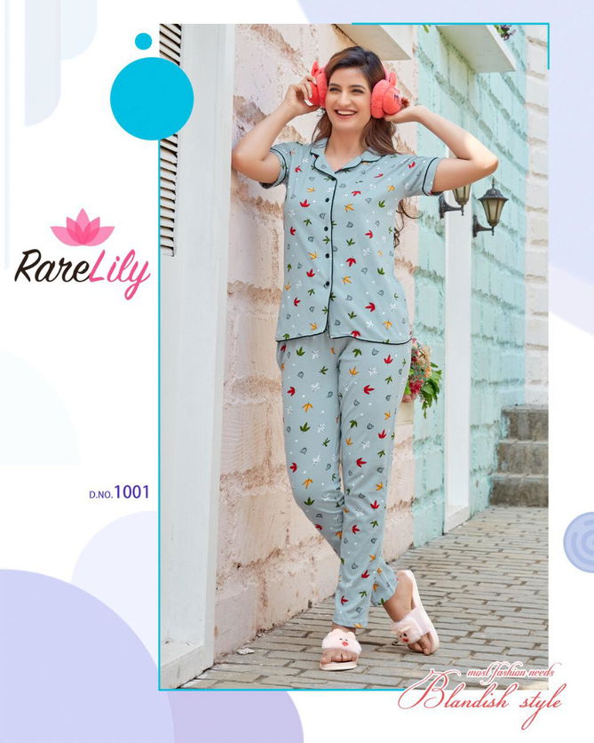 Zil Mil 4 Premium Night Wear Hosiery Pure Cotton Night Suit With Pant Collection
